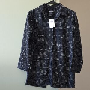 Banana Republic Black and White Patterned Shirt